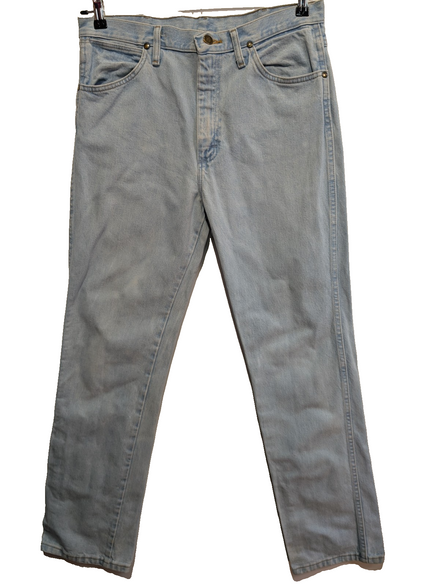Jean Wrangler Homme Vintage Bleu W34 L32 Denim Robuste Épais Taille Élastique