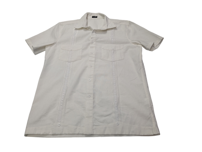 Chemise hawaïenne soie et lin Coofandy manches courtes taille S #704 hawaienne
