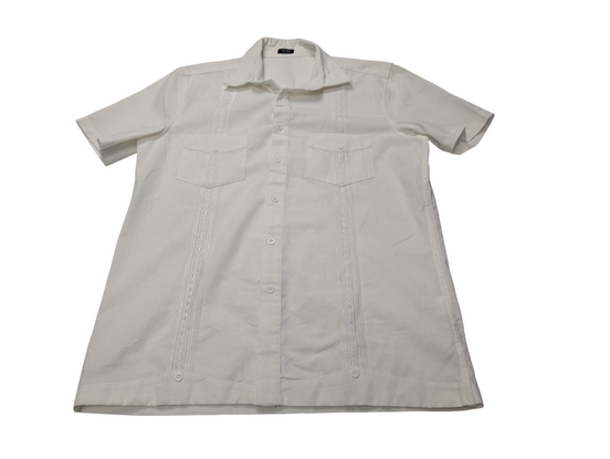 Chemise hawaïenne soie et lin Coofandy manches courtes taille S #704 hawaienne