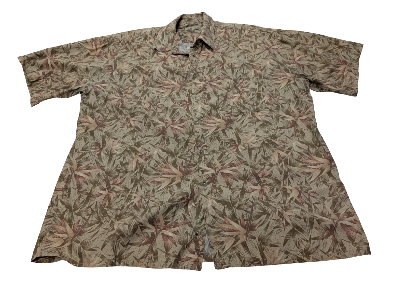 Chemise hawaïenne Hollis River bambou manches courtes taille XL #692 hawaienne