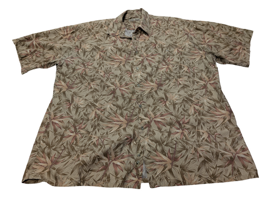 Chemise hawaïenne Hollis River bambou manches courtes taille XL #692 hawaienne