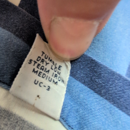 Chemise Ralph Lauren Blair M Rayures Bleu Blanc Rouge Logo Rouge