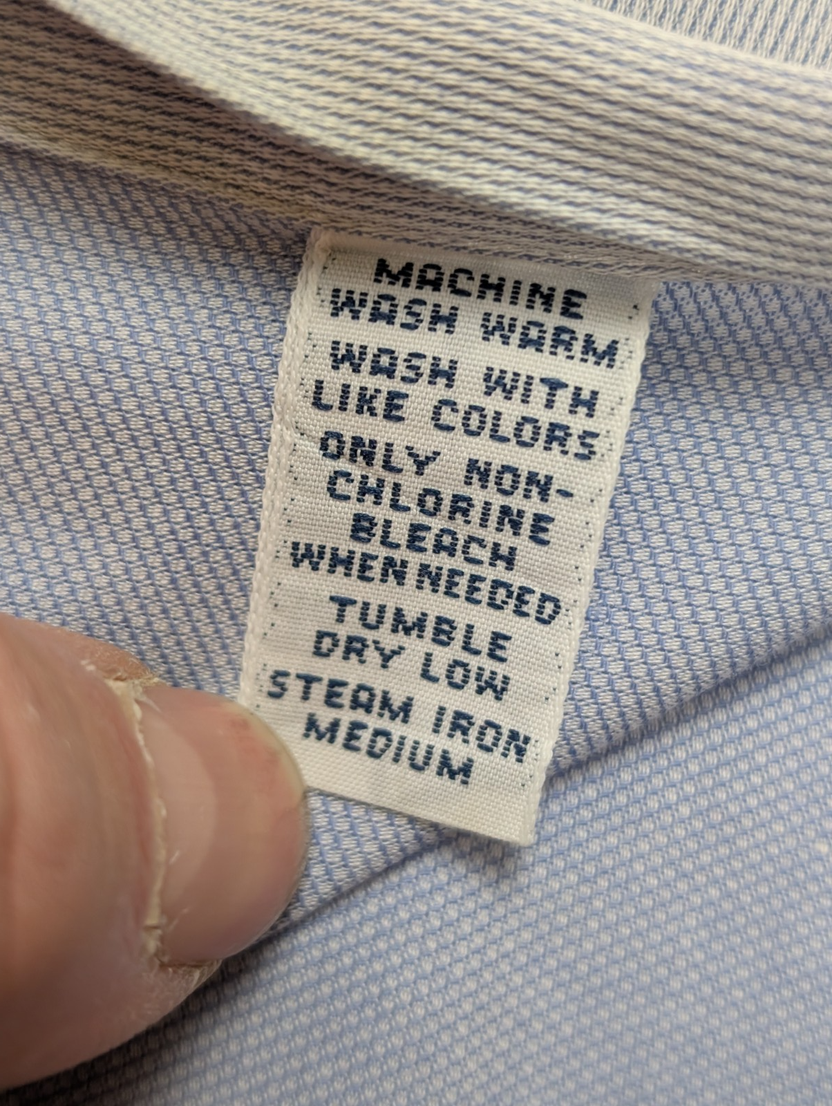 Chemise Polo Ralph Lauren Shirt Andrew M L Rayée Bleu Coton Col Classique