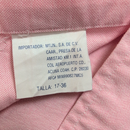 Chemise Ralph Lauren Yarmouth XL Rose Oxford Shirt Button Down Logo Marron