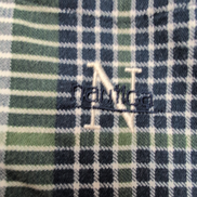 Chemise Nautica Vintage L Bleu Vert Rouge Carreaux Coton Logo