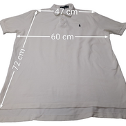 Polo manches courtes Polo Ralph Lauren blanc XL coton piqué logo bleu marine