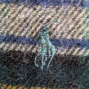 Écharpe Polo Ralph Lauren Tartan 100% Laine Lambswool Made in Scotland