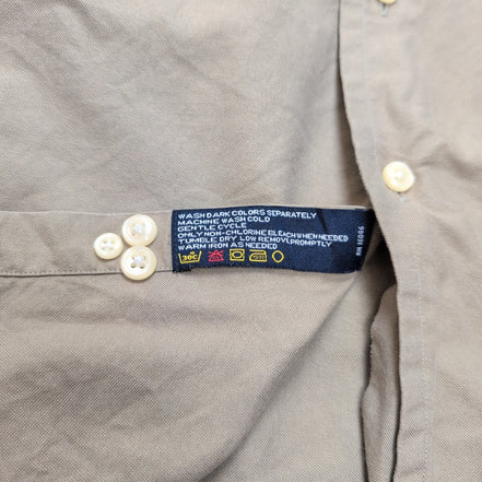 Chemise Nautica M/L Made in Hong Kong Oxford Kaki / crème manches longues