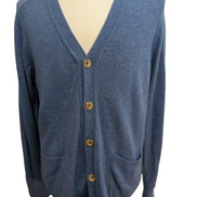 Gilet L.L. Bean Homme Bleu 100% Laine d'Agneau Lambswool - Taille L