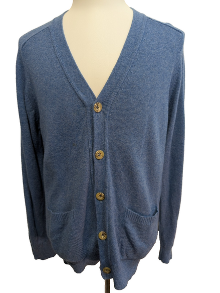 Gilet L.L. Bean Homme Bleu 100% Laine d'Agneau Lambswool - Taille L