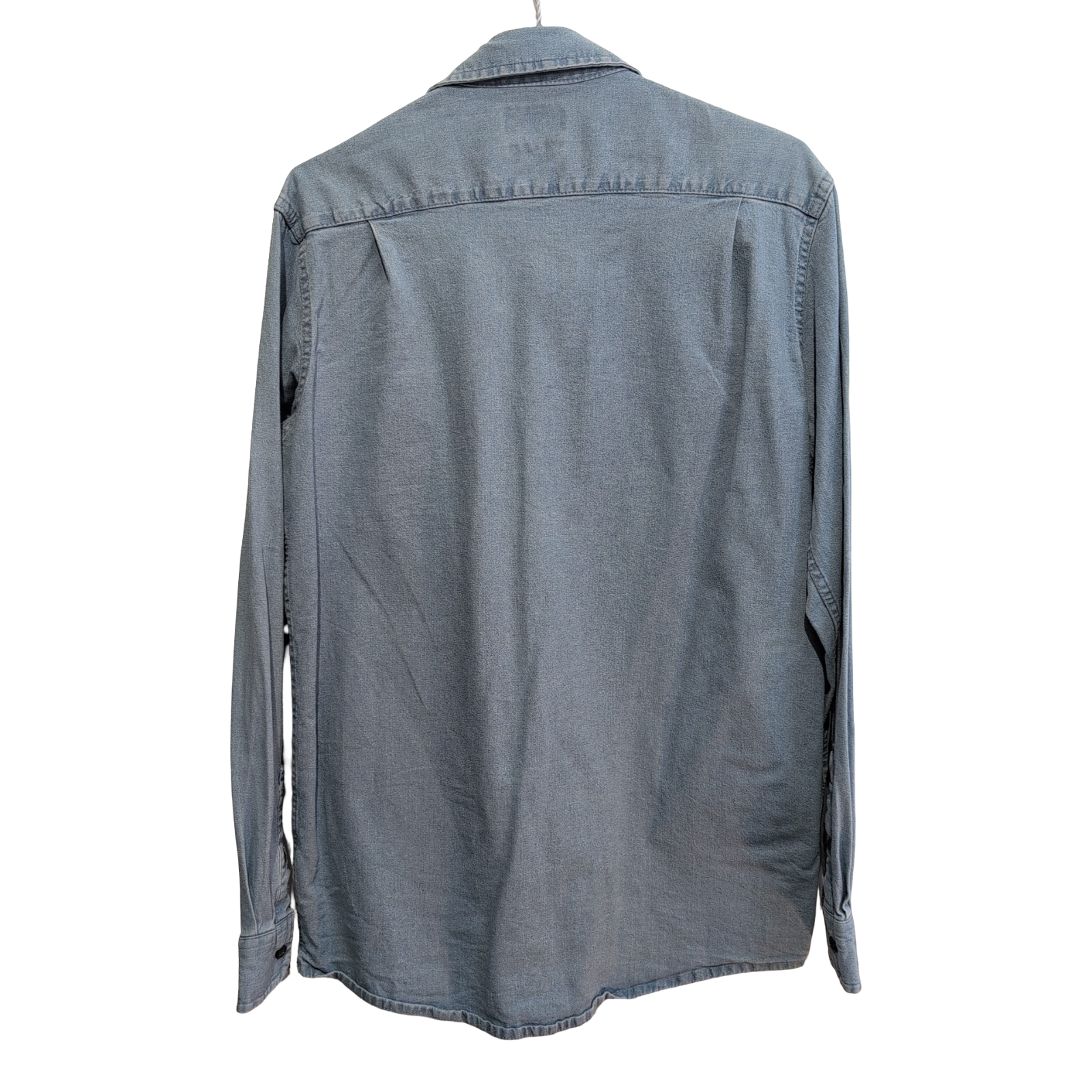 Chemise Wrangler stretch bleu effet jean 2 poches taille S manches longues #211e