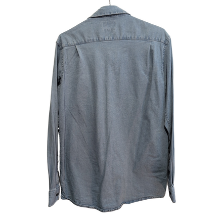 Chemise Wrangler stretch bleu effet jean 2 poches taille S manches longues #211e
