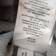 Pull POLO RALPH LAUREN Homme XL Gris Foncé Col V Logo Ton sur Ton Excellent État