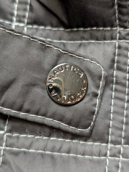 NAUTICA Veste Femme Matelassée S Gris Foncé Boutonnée Hiver Mi-Saison |323BSR