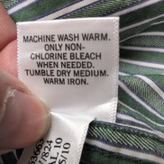 Chemise Banana Republic XL XXL Verte Rayures Blanches manches longues