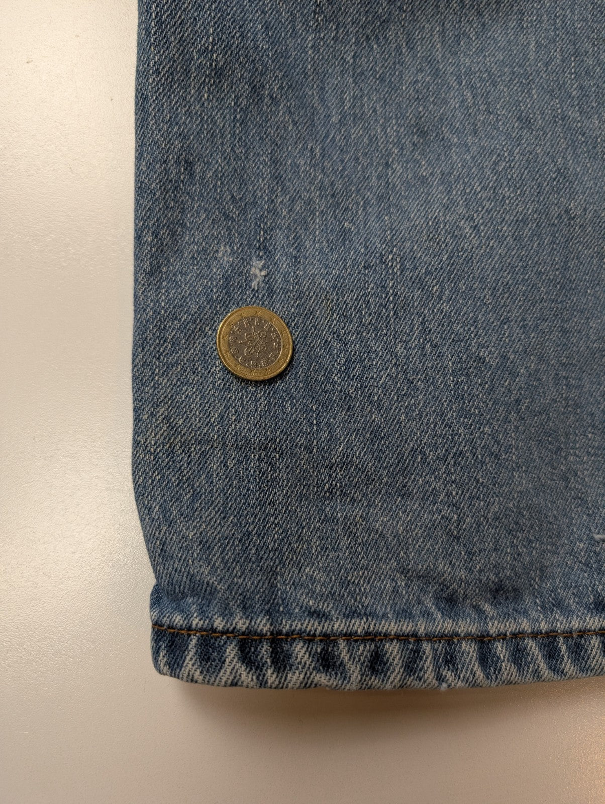 Jean Levi's 505 Regular Fit Vintage Homme W38 L30 Bleu Ciel Denim Light Wash