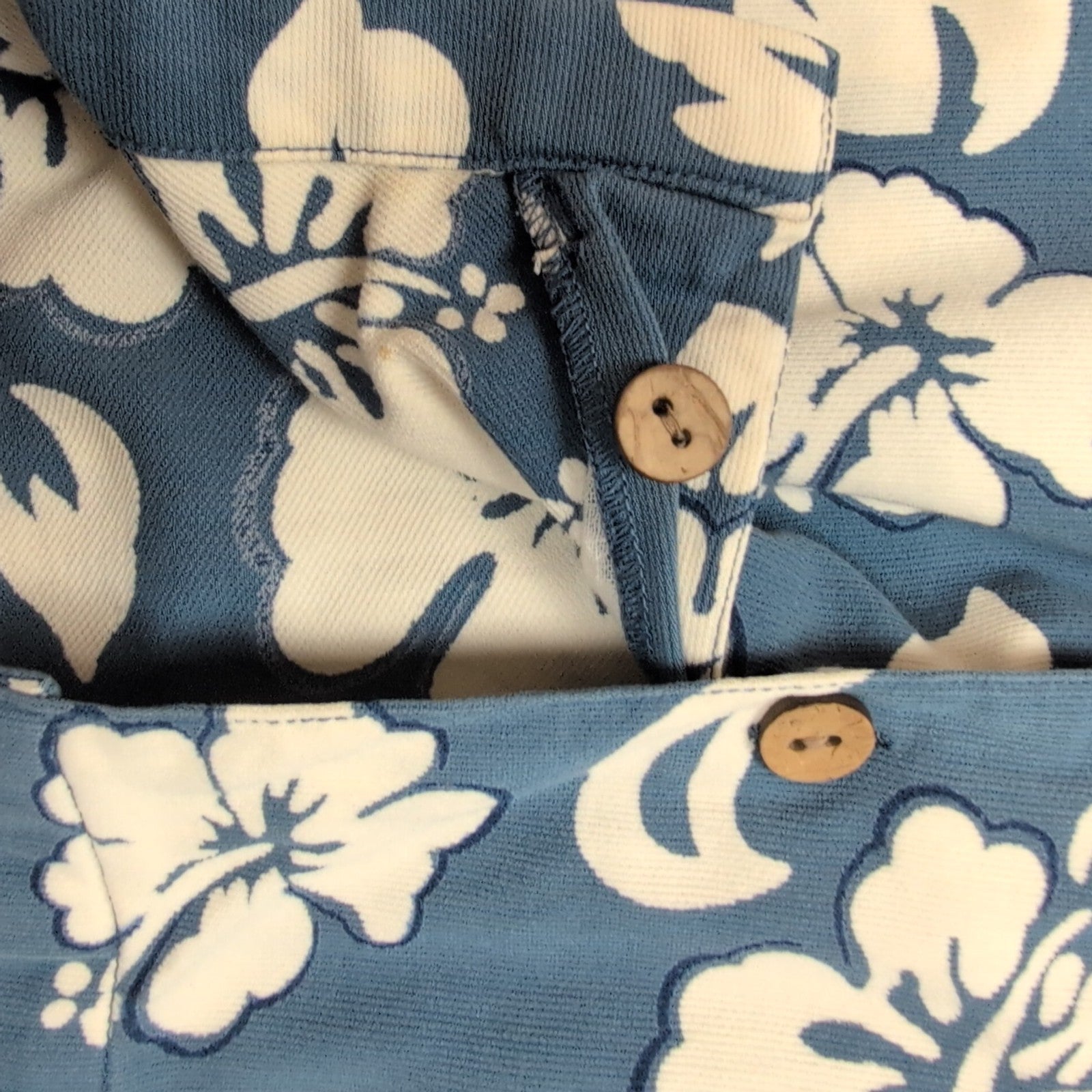 Chemise Hawaïenne Manches Courtes Honolua Surf Co Hawaii Floral Bleu L