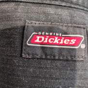 Chemise Dickies XL Noir Rayures Gaufrées 2 Poches Manches Courtes