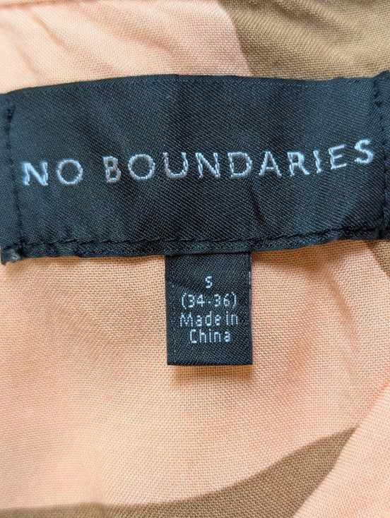 Chemise Hawaïenne NO BOUNDARIES Rose & Marron Carreaux Ondulés - Taille S