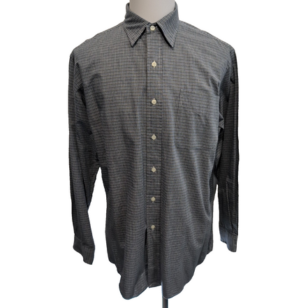 Chemise Polo Ralph Lauren Lowell Sport L Bleu Marine / Gris Carreaux Coton
