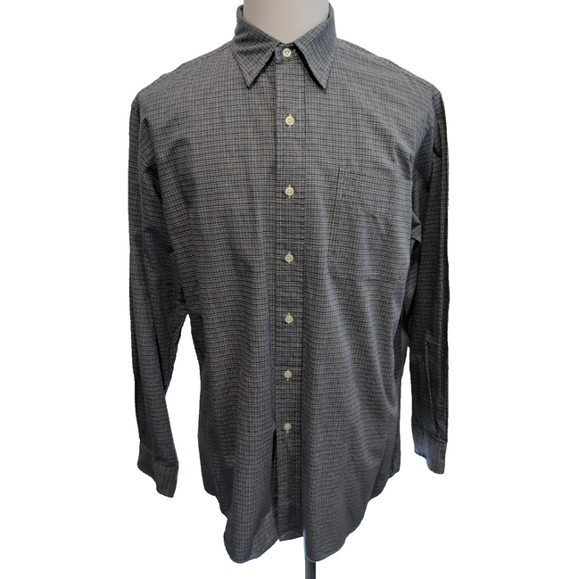 Chemise Polo Ralph Lauren Lowell Sport L Bleu Marine / Gris Carreaux Coton