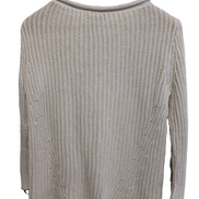 Pull Lauren Ralph Lauren femme L blanc écru maille ajourée col roulotté