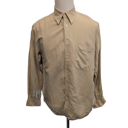 Chemise Mondo di Marco L Lin Coton Crème Made in Italy Manches longues