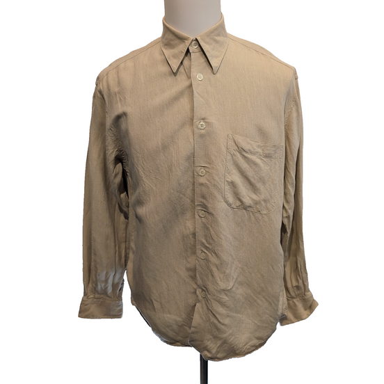 Chemise Mondo di Marco L Lin Coton Crème Made in Italy Manches longues