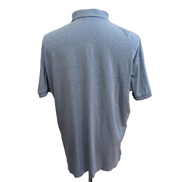 Polo Ralph Lauren Homme L Bleu Chiné Logo Rose Polo Manches Courtes