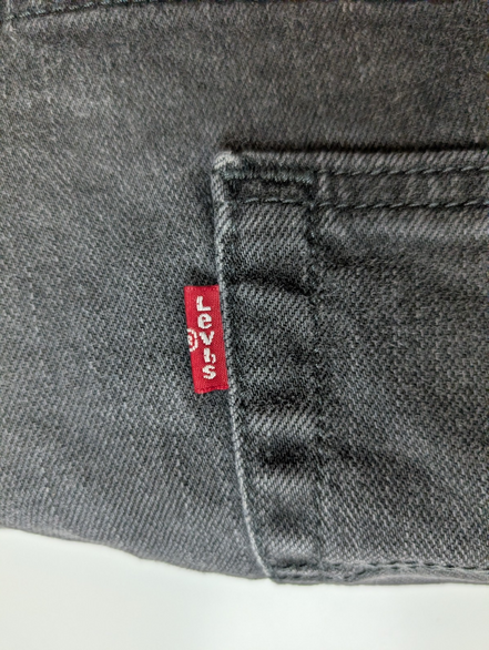 Jean Levi's 514 Vintage Homme W38 L32 Noir Denim Stretch Straight Fit Droit