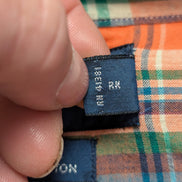 Chemise Ralph Lauren à carreaux orange et verte taille M #2657