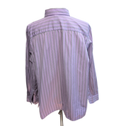 Chemise Lauren Ralph Lauren Femme 2XL Lilas Rayures Vertes manches longues