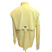 Chemise Columbia PFG Omni Shade M jaune nylon ventilée pêche technique