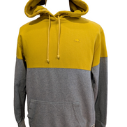 Sweat à capuche Roots Jaune et Gris Logo Poitrine Taille S