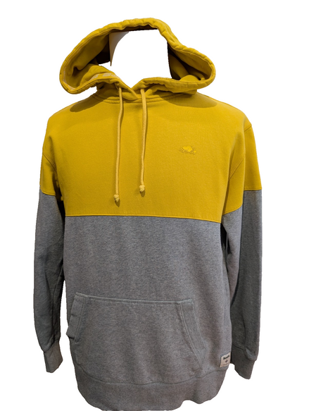 Sweat à capuche Roots Jaune et Gris Logo Poitrine Taille S