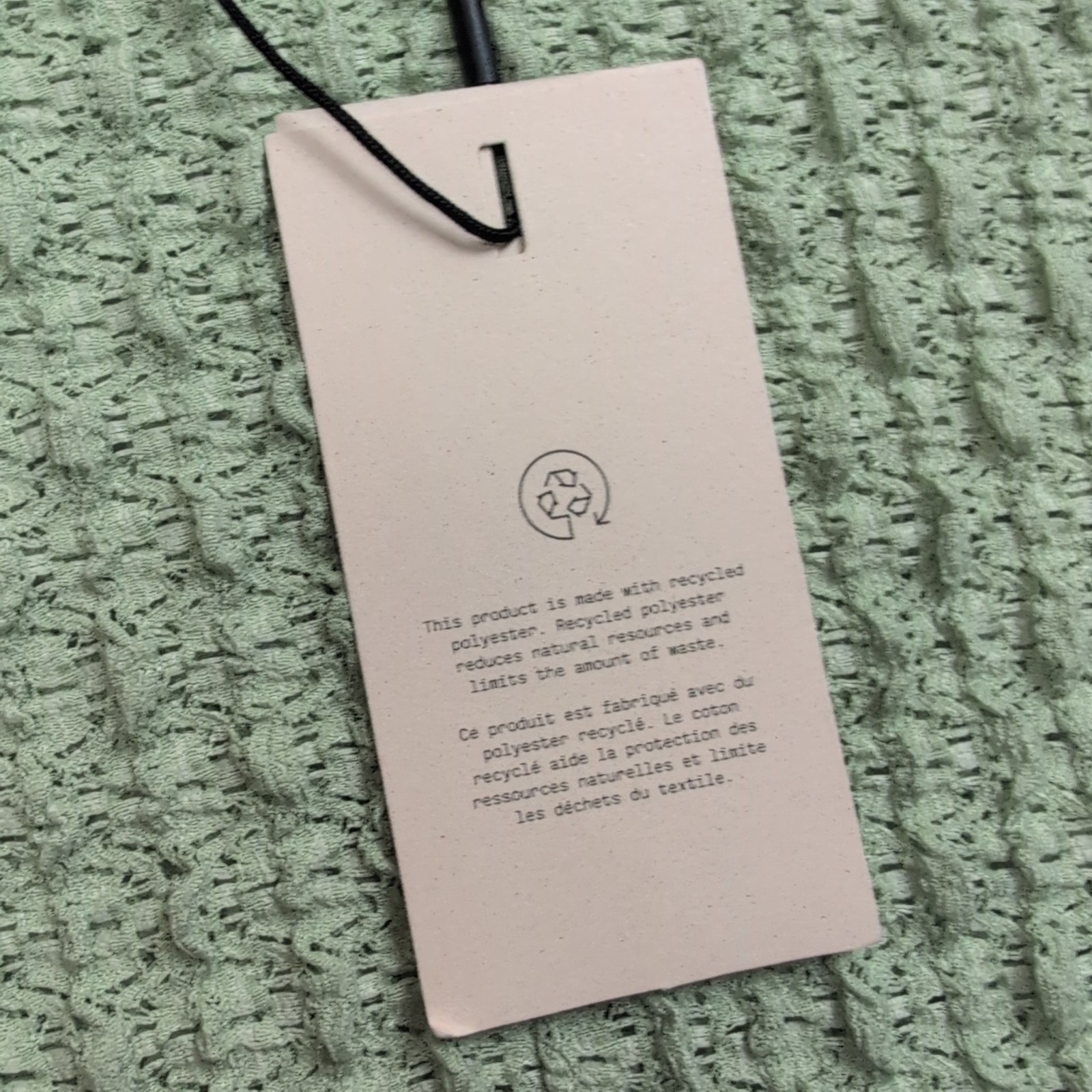 Haut Femme AWARE Vero Moda M Vert Gaufré Extensible Manches Courtes Neuf