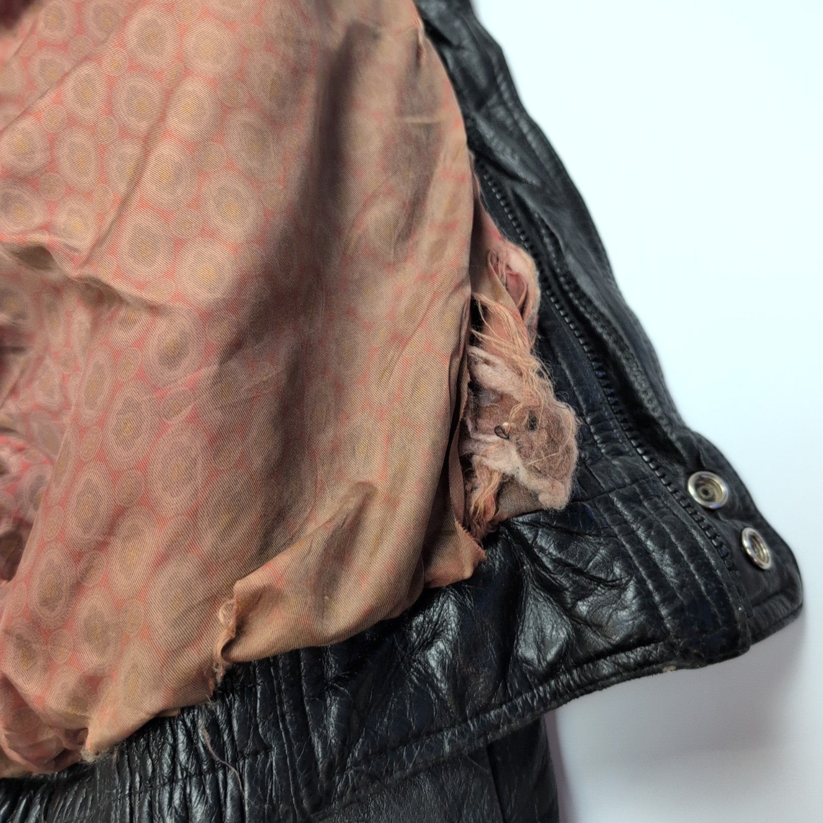 🖤 ARCHITECT Blouson Cuir Véritable Noir Bomber AVIATEUR Doublé Taille L |40c