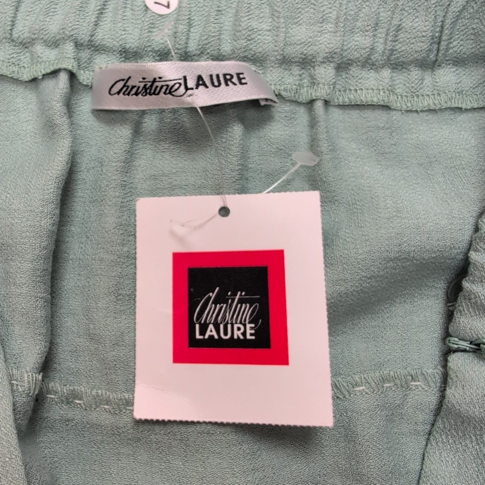 Jupe Femme Taille XL (T2) Christine Laure Vert Clair Viscose Neuve Étiquette