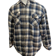 Wrangler Veste Surchemise Matelassée Carreaux Bleu Gris M Workwear 🔥|258S