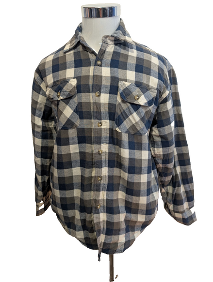 Wrangler Veste Surchemise Matelassée Carreaux Bleu Gris M Workwear 🔥|258S