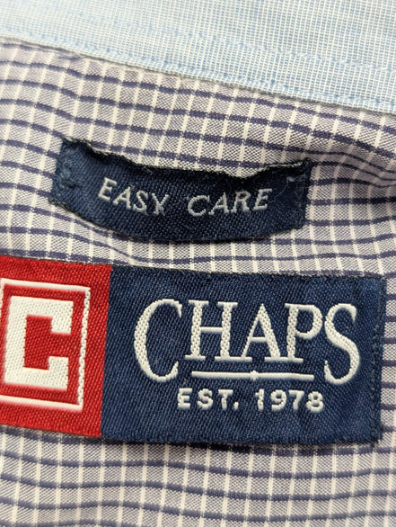 Chemise Chaps manches courtes petits carreaux taille XL #262msch