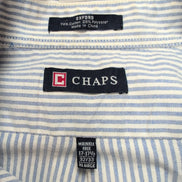 Chemise Chaps bleu rayures manches longues 1 poche XL XXL