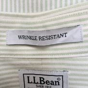 Chemise L.L. BEAN Homme XXL Vert Clair à Rayures Manches Courtes Poche