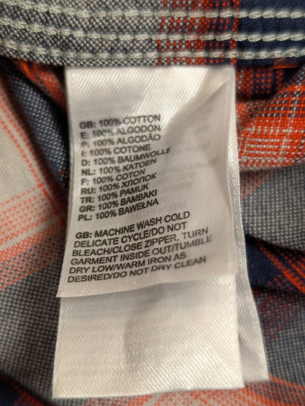 Chemise THE NORTH FACE M ROUGE BLEU Carreaux Coton Chaud |288S