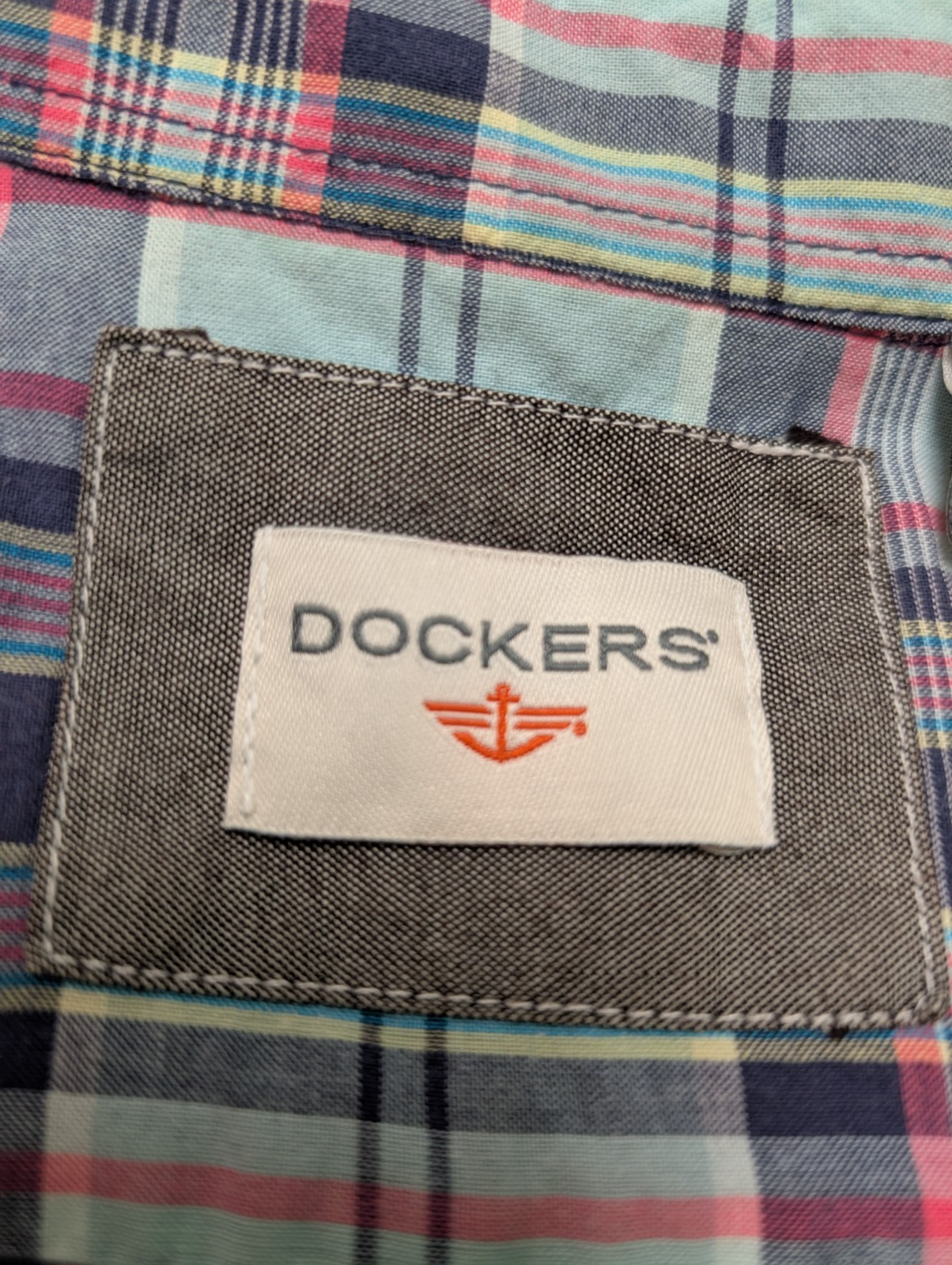Chemise manches courtes Dockers à carreaux taille S #179msch