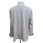 Chemise Chaps Classic Fit bleu rayures manches longues 1 poche XXL 3XL