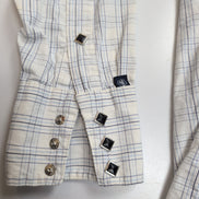 Rockmount Ranch Wear Chemise Western USA Carreaux Bleus Homme M Vintage