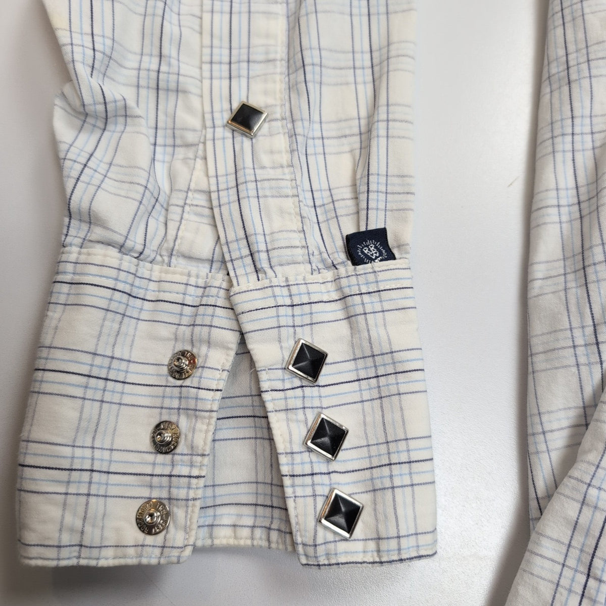 Rockmount Ranch Wear Chemise Western USA Carreaux Bleus Homme M Vintage