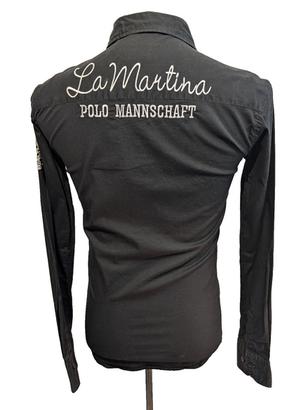 Chemise La Martina x Porsche Noire Stretch - Taille S (Coupe ajustée)
