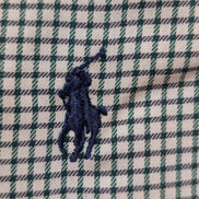 Chemise Ralph Lauren vert petits carreaux manches longues taille XL #2813